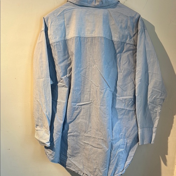 rag & bone Blue Striped Button-Up Shirt Unisex L XL - Picture 4 of 4